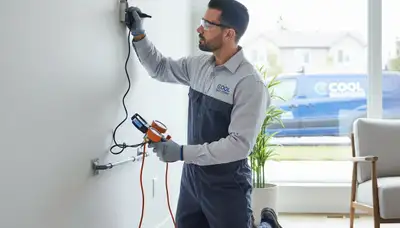 Technician performing AC repair in Seattle, WA for Five Star Cooling residential service