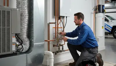Plumber repairing water pipes in Seattle WA home – Five Star Cooling plumbing and HVAC specialists