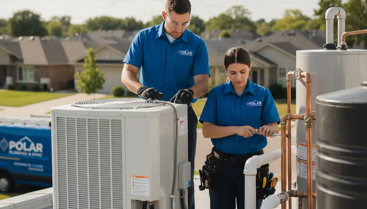 Professional plumber fixing pipes in Seattle, WA home by Five Star Cooling